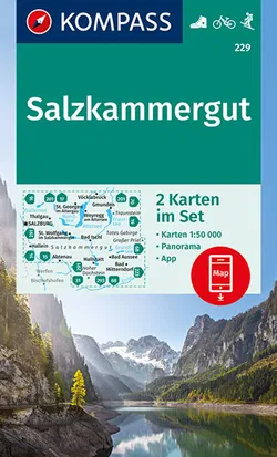 KOMPASS Wanderkarte 229 Salzkammergut - Bild 1
