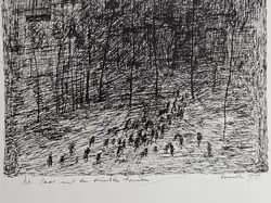 Franz Hametner - Die Stadt mit den dunklen Fenstern - Feder/Tusche Zeichnung - Bild 4