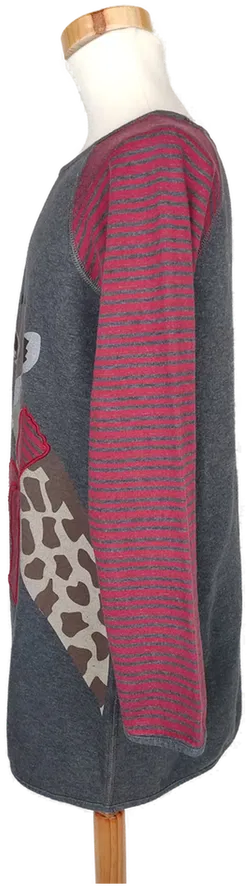 Maas Mädchen Longpulli grau/rot - 152 - Bild 3