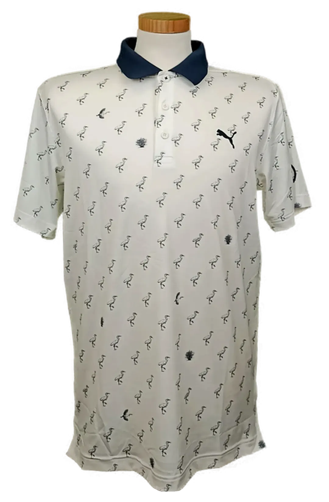 Puma Mercedes-Benz Collection Golf-Poloshirt Herren weiß gemustert Gr. M - Bild 4