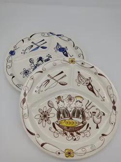 Vintage Norwegische Keramik - Inger Waage Teller - 2 Stück - Bild 1
