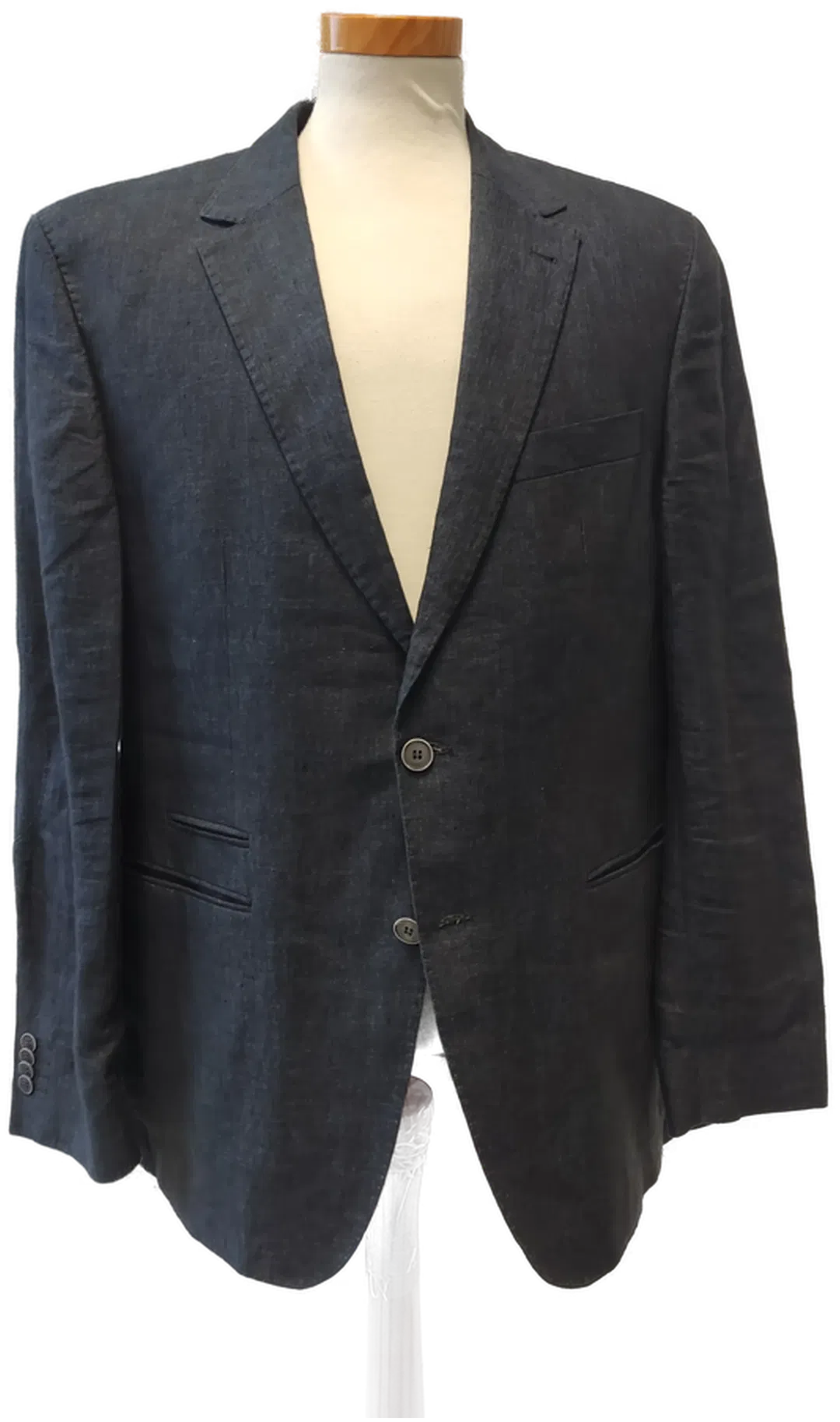 Benvenuto, Herrensakko, Leinen, blau, regular fit - Gr.52 - Bild 4