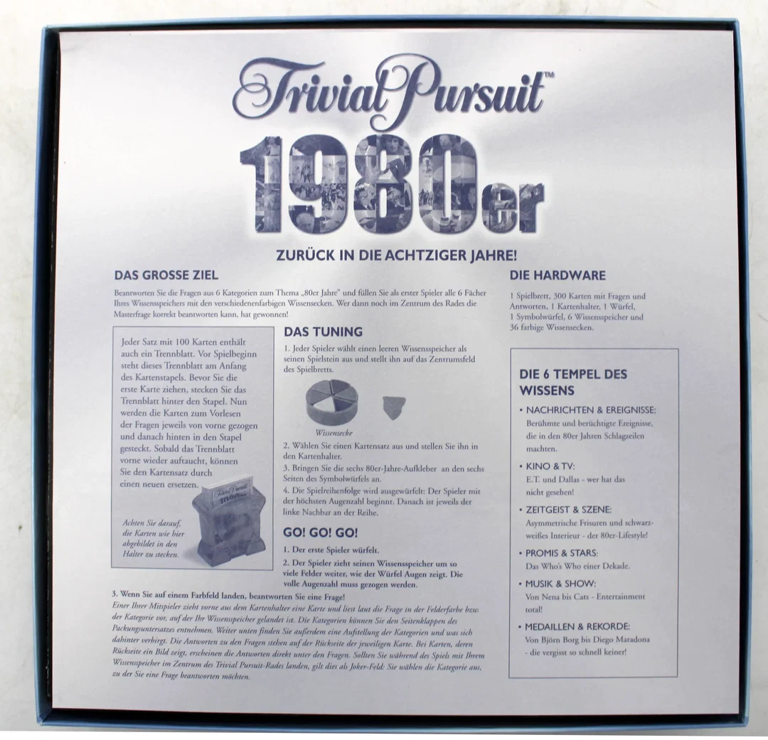 Trivial Pursuit 1980er – Zurück in die Achtziger Jahre! (Hasbro, Deutsch) – Bild 4
