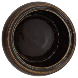 Formano Keramik Ton-Topf mit Deckel in braun mit Aufschrift 