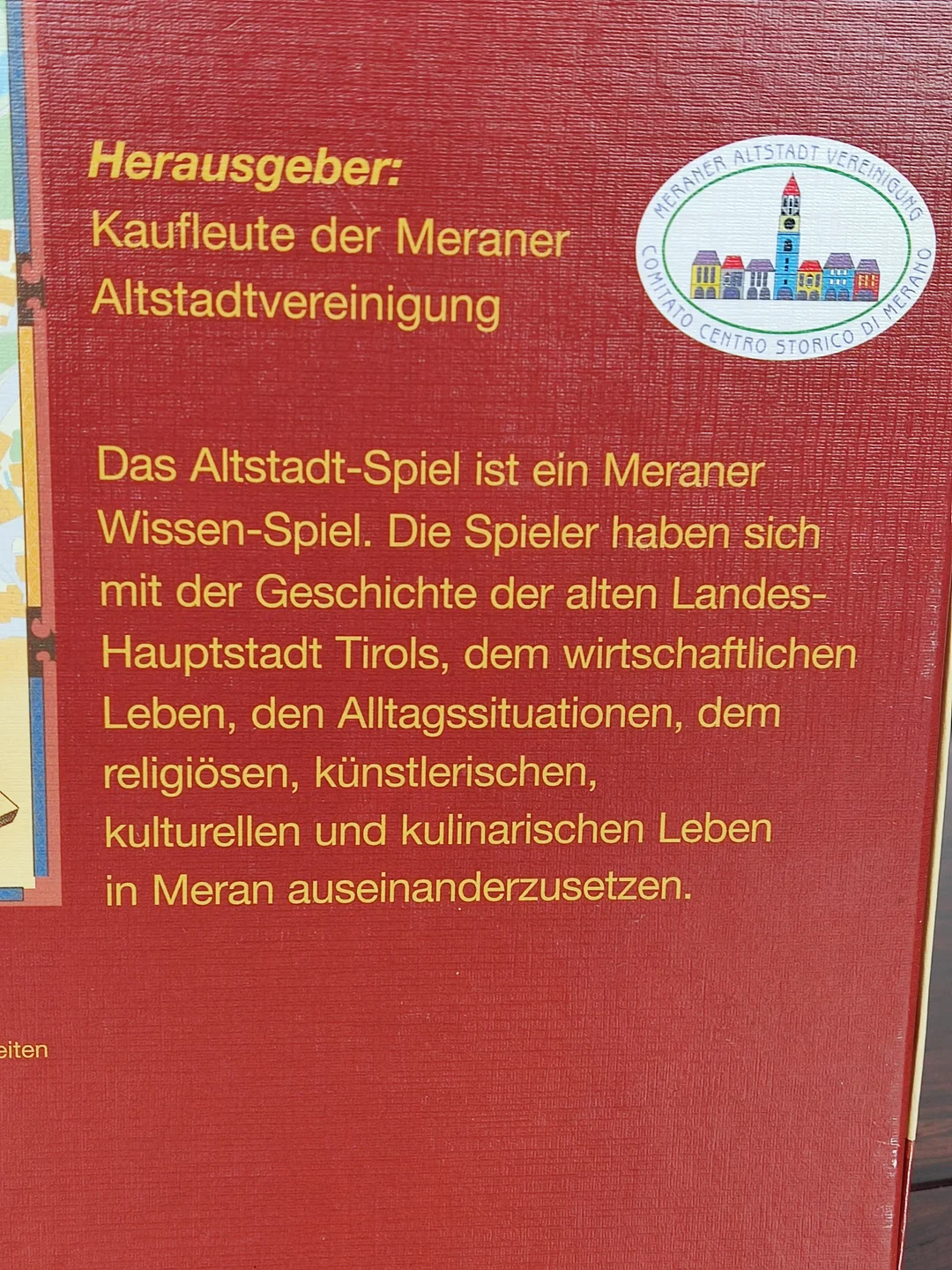 Das Meraner Altstadt-Spiel - Gesellschaftspiele - Reinhold Angerer – Bild 3