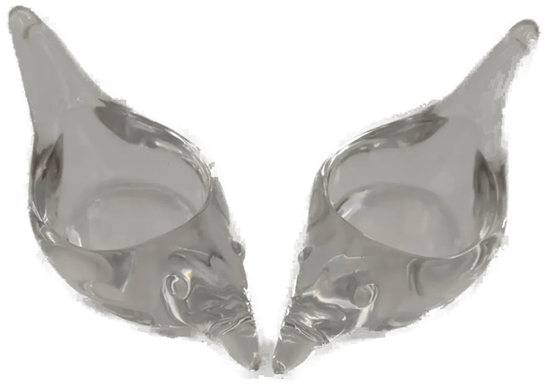 Kerzen- Teelichthalter 2 Stück Vogel Glas - Bild 4