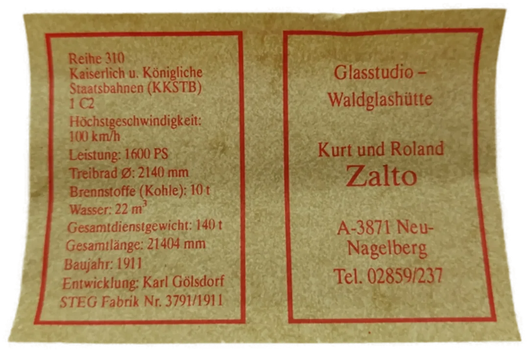 Glasstudio Waldglashütte Glaslokomotive – Bild 6