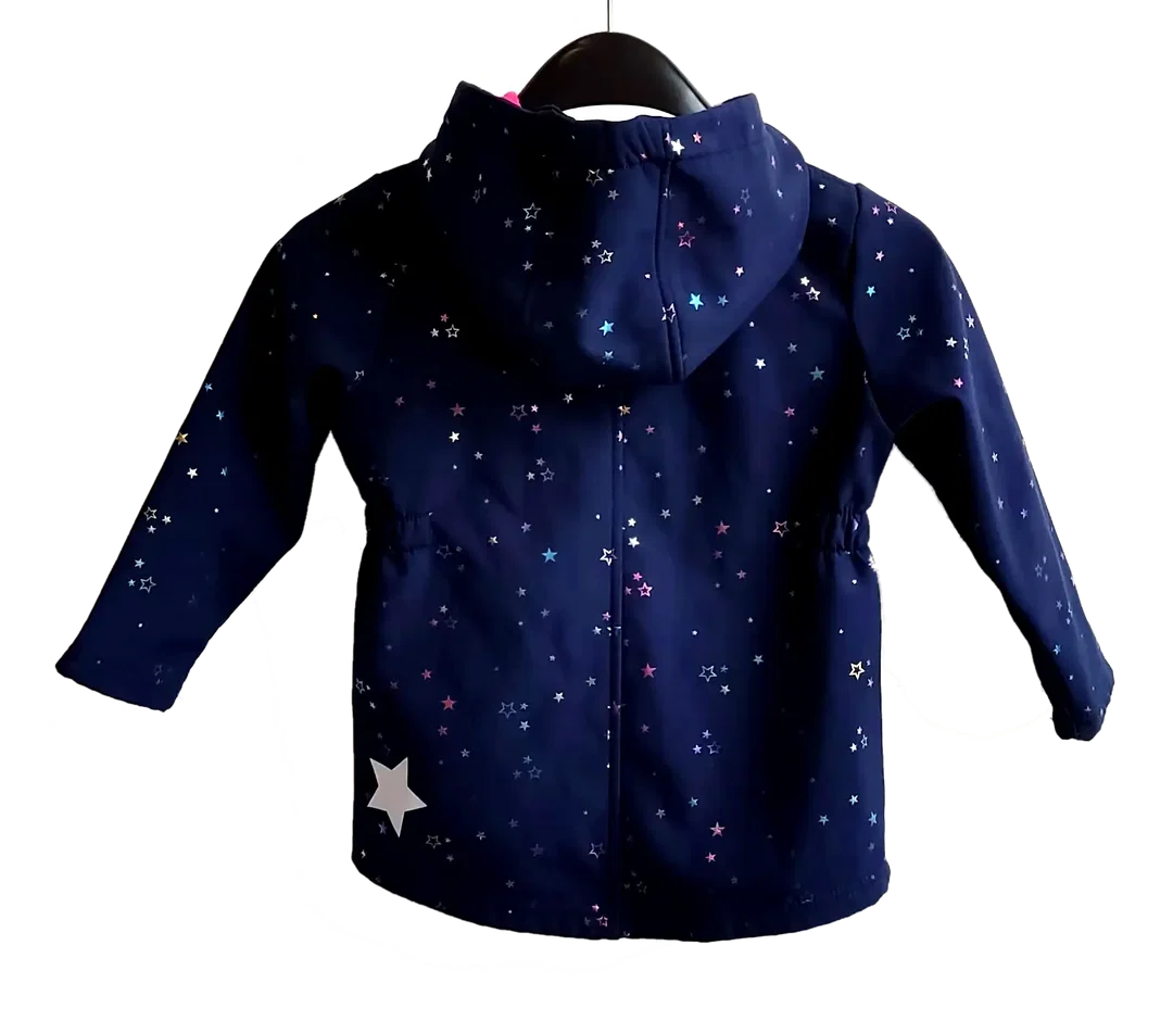 Topolino Mädchen Softshelljacke. dunkelblau mit Sternen - Gr. 104 – Bild 2