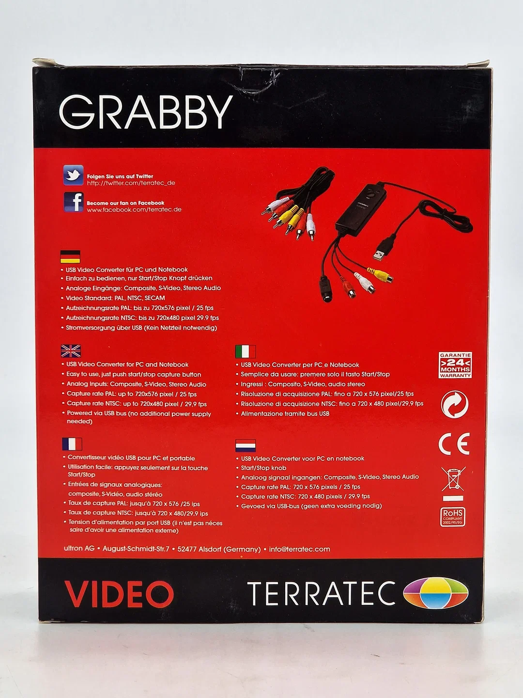 Terratec Video Grabby USB 2.0 - Rev. 2 - Komplettset zur VHS-Digitalisierung mit OVP – Bild 4