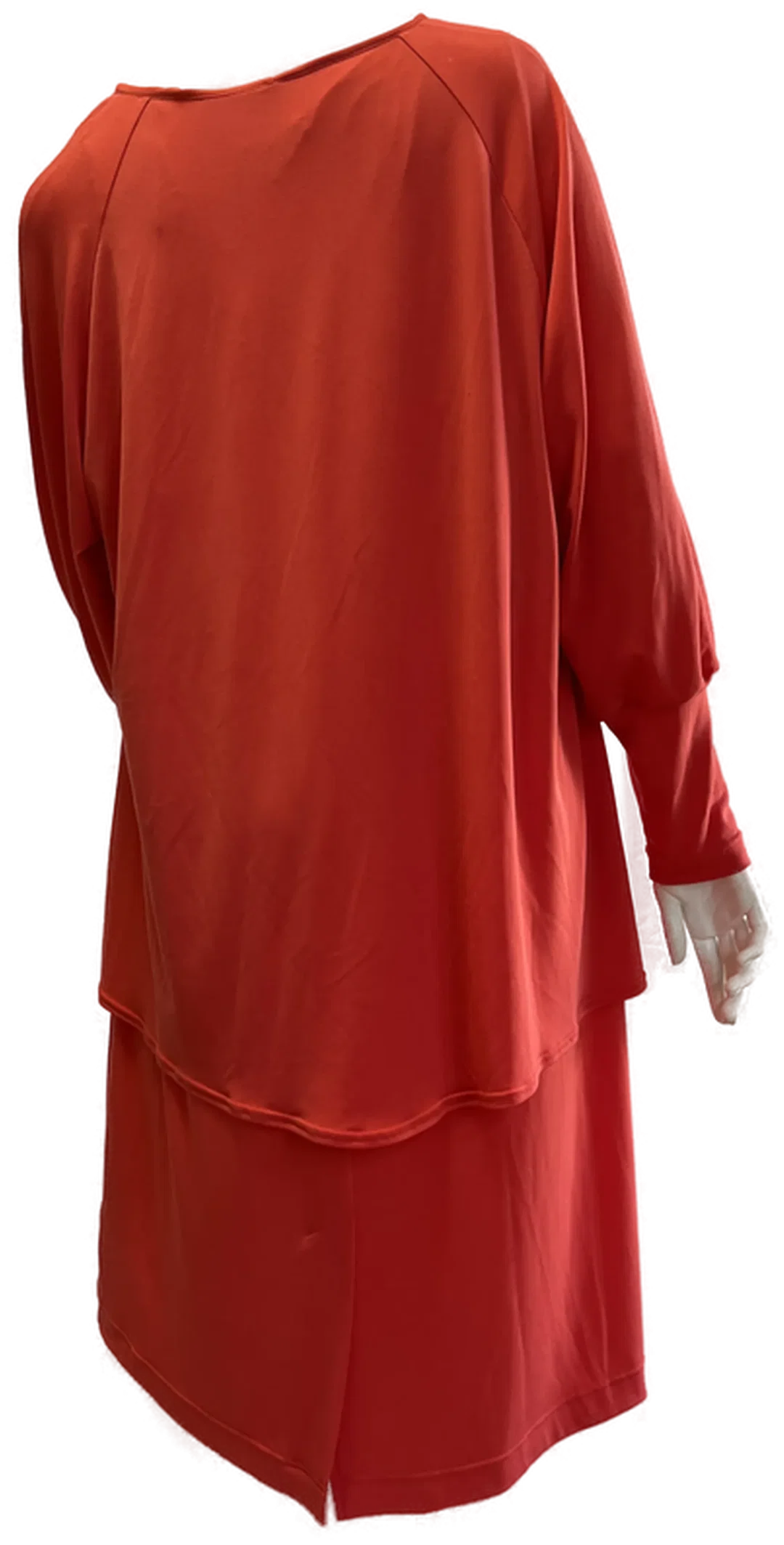 KIRSTEN KROG Design - festliches coral-rotes Damenkleid Gr. 50 Neu! – Bild 4