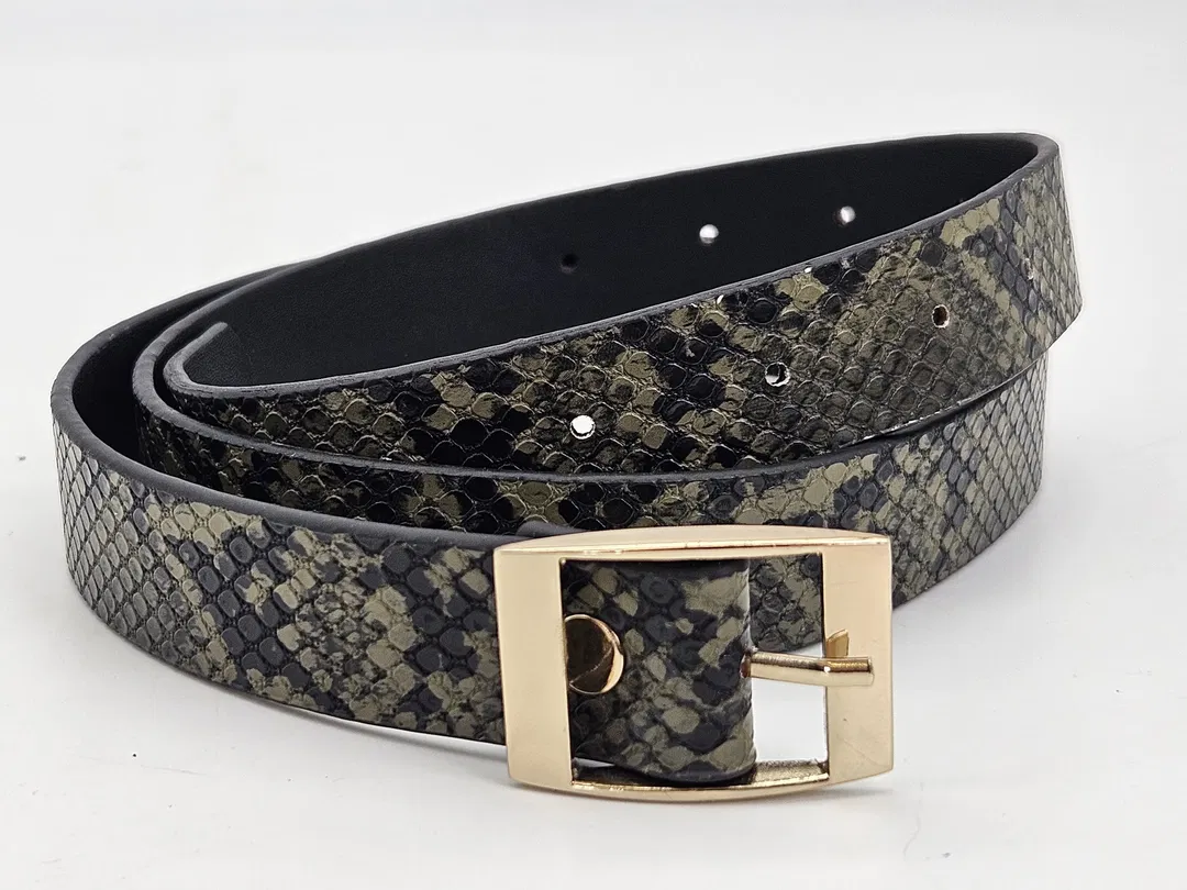 Damen Ledergürtel - Schlangenoptik - Länge ca. 100 cm - Bild 4