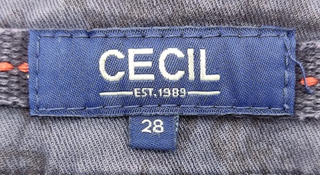 CECIL Damenjeans mit Schmetterlingsmuster blau - Gr. 28 – Bild 4