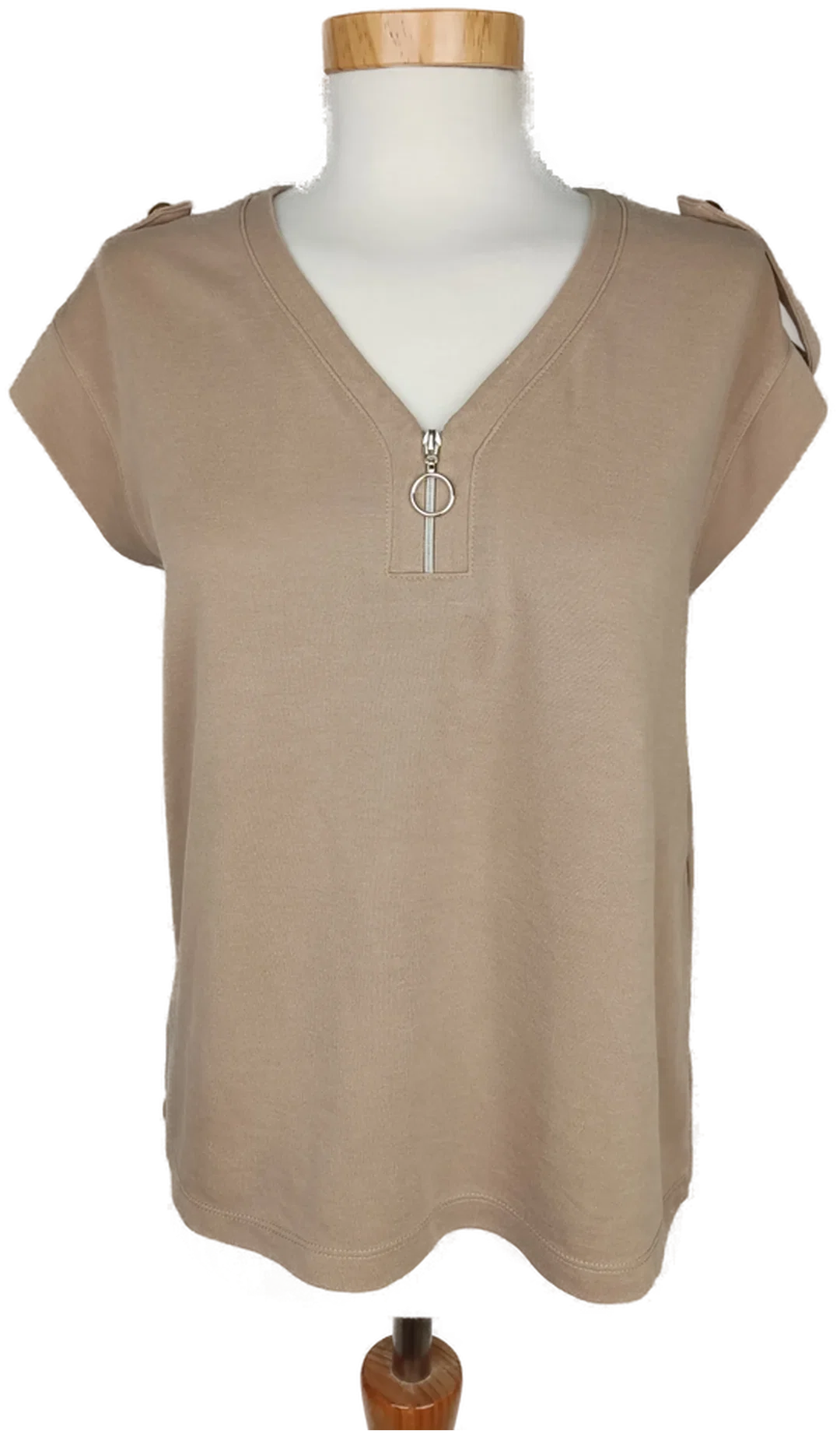 s.Oliver Damen T-Shirt beige - XS/34 - Bild 1