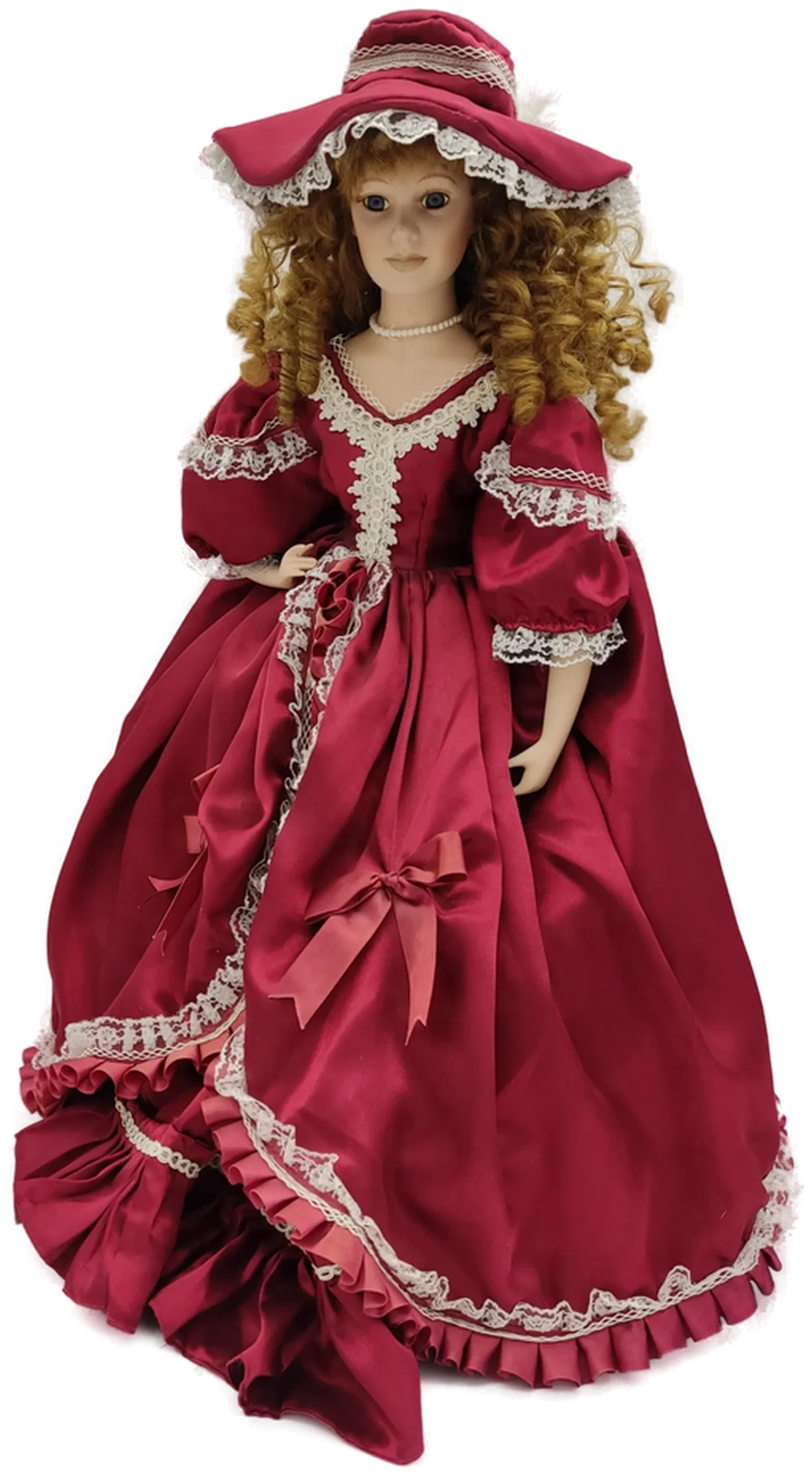 Victorian Doll - Handgearbeitete Porzellan- Sammlerpuppe - H/70 cm  – Bild 4