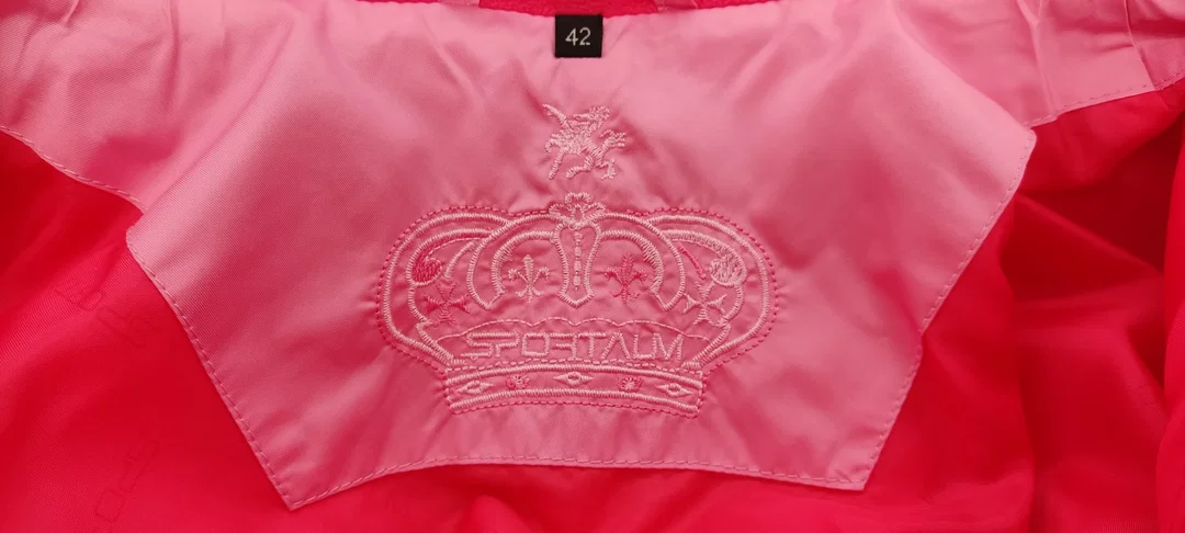 SP Kitzbühel Sportalm Vintage Damen Skijacke mit Kunstpelz roserot/pink Größe 42 – Bild 3
