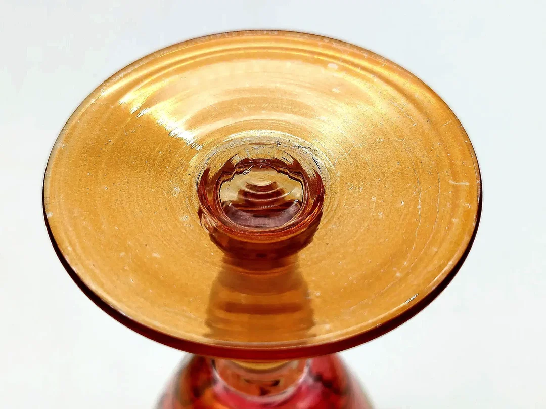 Glaskaraffen-Set 7-tlg böhmisches Glas Handbemalt | Zeitreise – Bild 6