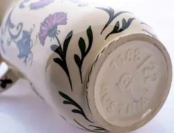 GMUNDNER KERAMIK Vase mit Blumenmuster, Höhe 22cm - Bild 4