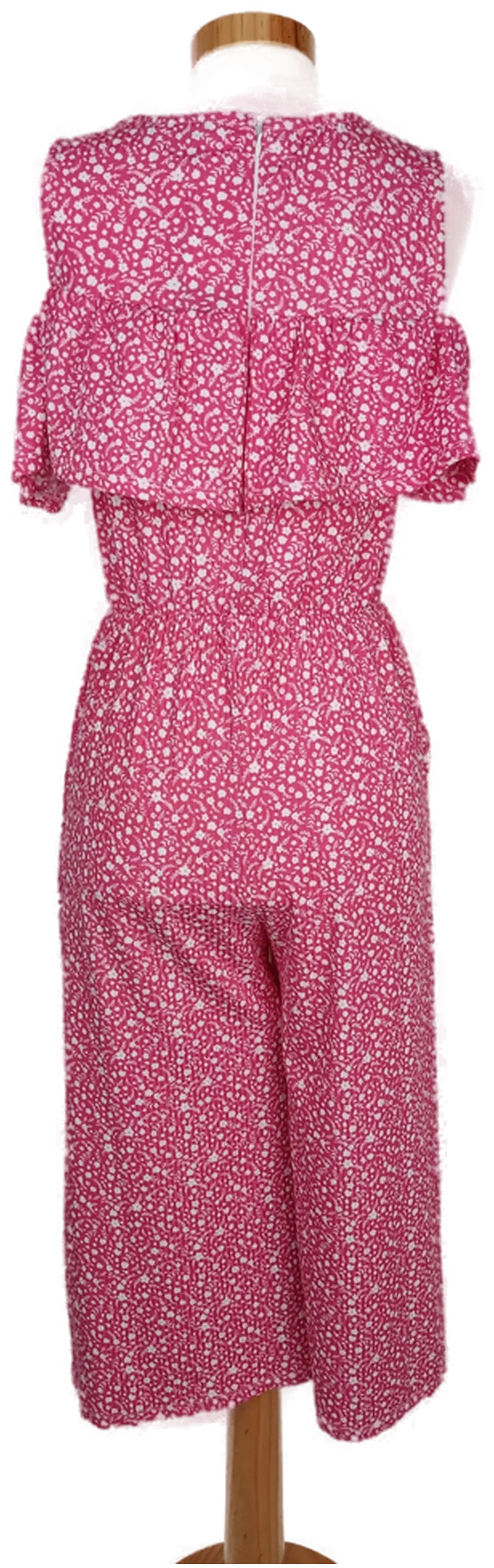 [NEU] LELA Damen Jumpsuit rosa/weiß gemustert - S/36 – Bild 2