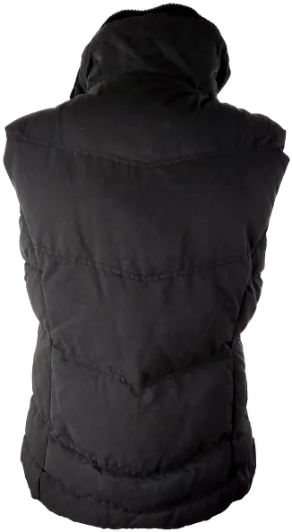 Steppjacke 'Amisu', ärmellos mit Stehkragen, schwarz mitTaschen, Größe 38 – Bild 3