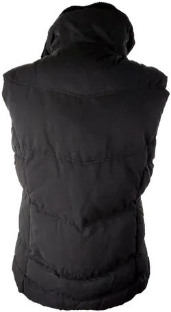 Steppjacke 'Amisu', ärmellos mit Stehkragen, schwarz mitTaschen, Größe 38 - Bild 3