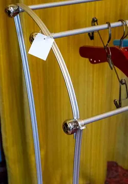 Metall Kleiderständer, Silber, mit Schuhablage, 87x30x54 cm - Bild 3