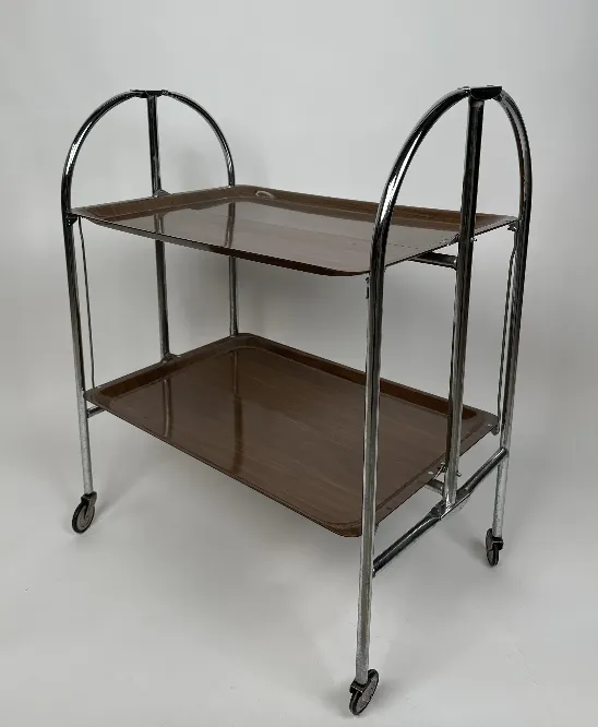 Vintage Klappbare Dinett-Servierwagen - 1970er Jahre – Bild 3