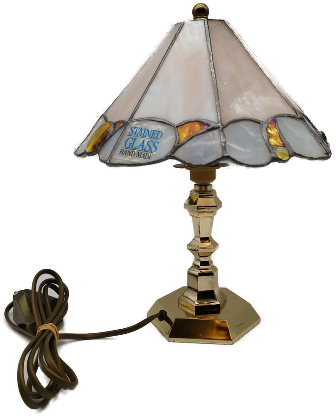 HONSEL Stained Glass Nachttischlampe - 40W / 250V / Handarbeit - Bild 1