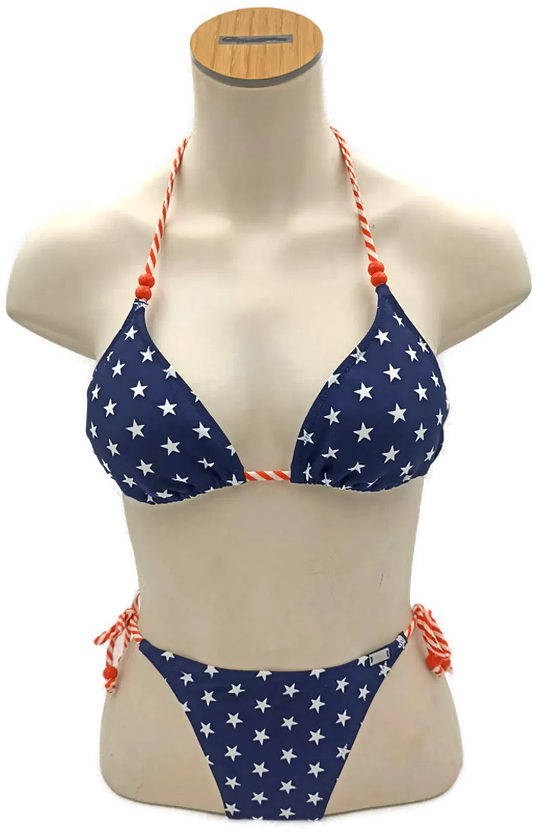 Skiny Triangel-Bikini dunkelblau mit weißen Sternen Gr. 38 - Bild 1