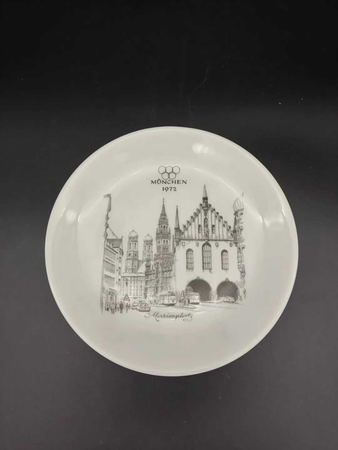 Vintage-Wandteller der Marke Uhlenhorst - Marienplatz München 1972 - Bild 4