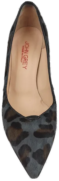 John Grey Damen Pumps Kunstfell, Animal Print - Größe 37,5 - Bild 4