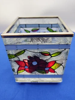 Buntglas-Windlicht im Tiffany-Stil | Zeitloses Design – Vorschau 1