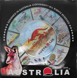 Australien Souvenirteller Ø 15 cm – Motiv „Down Under“ mit Städten & Tieren, farbig - Bild 4