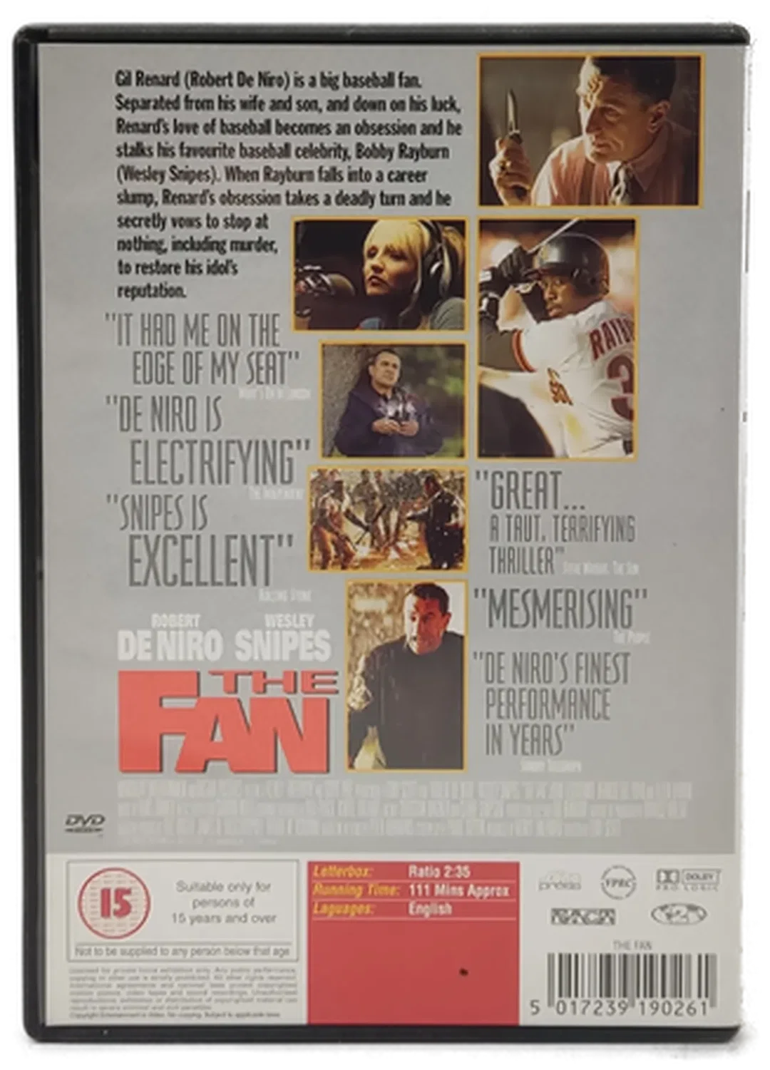 DVD "The Fan" mit Robert de Niro und Wesley Snipes – Bild 2