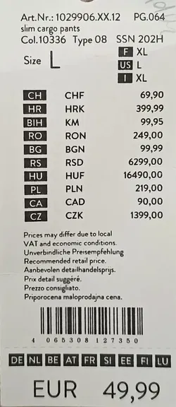 Tom Tailor Herren Cargohose beige Gr. L - Bild 3