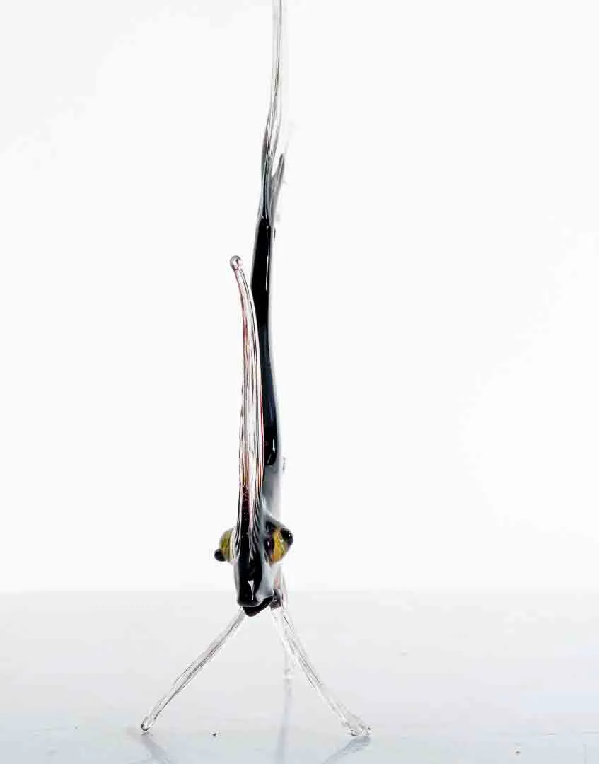 Murano-Glasfisch Sommerso mehrfarbig handgefertigte Glasskulptur 21 cm – Bild 2