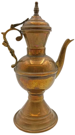 Orientalische Deko-Kanne – Vintage Kupferkanne mit Henkel und Deckel – Vorschau 4