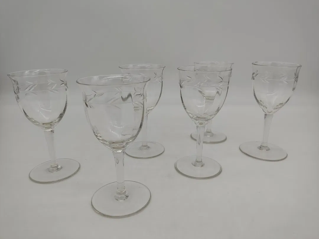 6x Weingläser aus Kristall - Bild 1