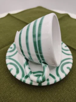Gmundner Keramik Espresso-Set Grün Geflammt | Geschenkbox – Vorschau 10