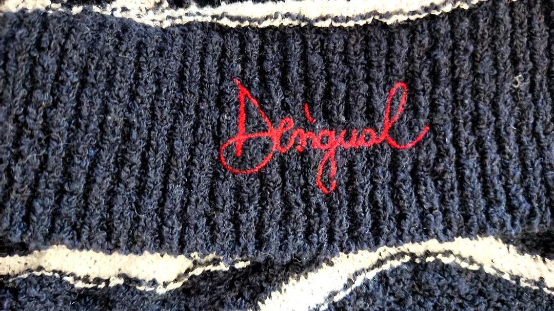 Desigual Damen Strickweste blau-weiß gestreift - XS – Bild 5