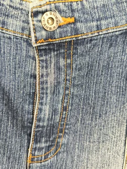 langer Jeansrock, Gr. 34, Westernlook - Bild 3