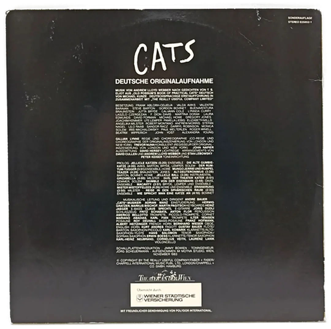 LP Vinyl Andrew Lloyd Webber "Cats" – Bild 2