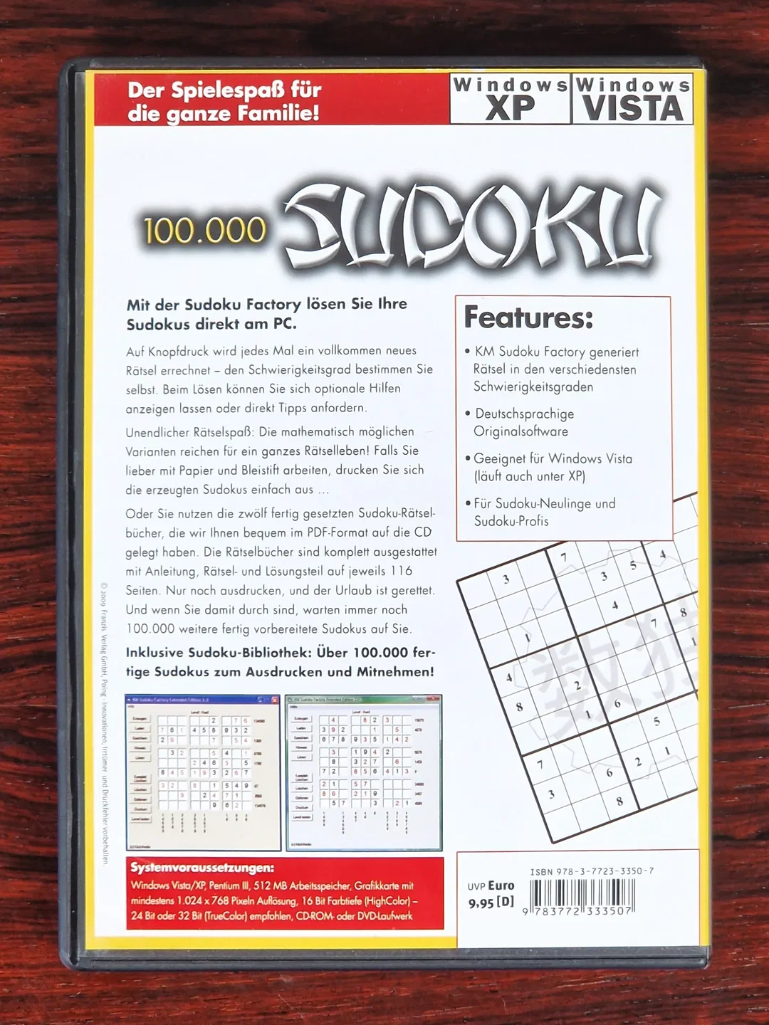 100.000 Sudoku - Spielefieber - PC-Spiel - CD-ROM – Bild 2