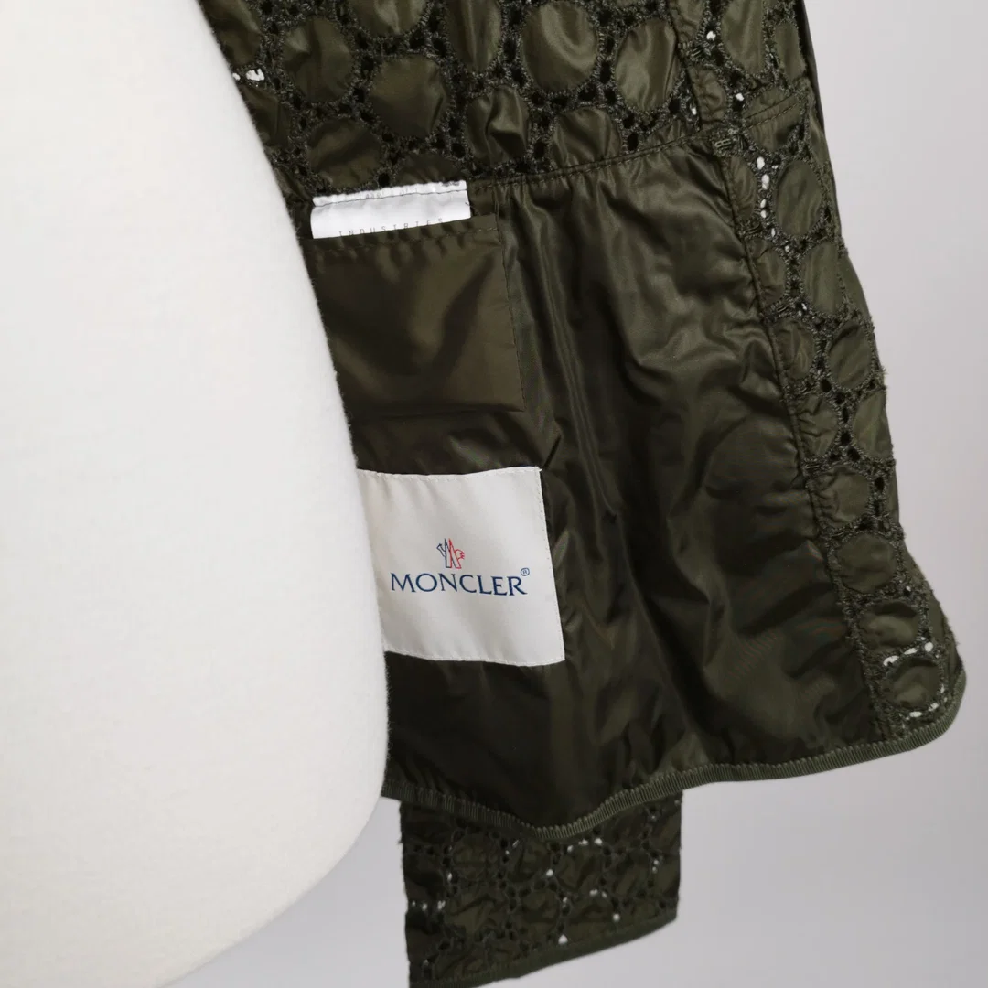 Moncler Grüne Jacke - 67% Baumwolle, 33% Polyamid – Bild 4