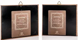 2 Kunst Miniatur Lithografien auf Goldfolie 960  - Bild 3