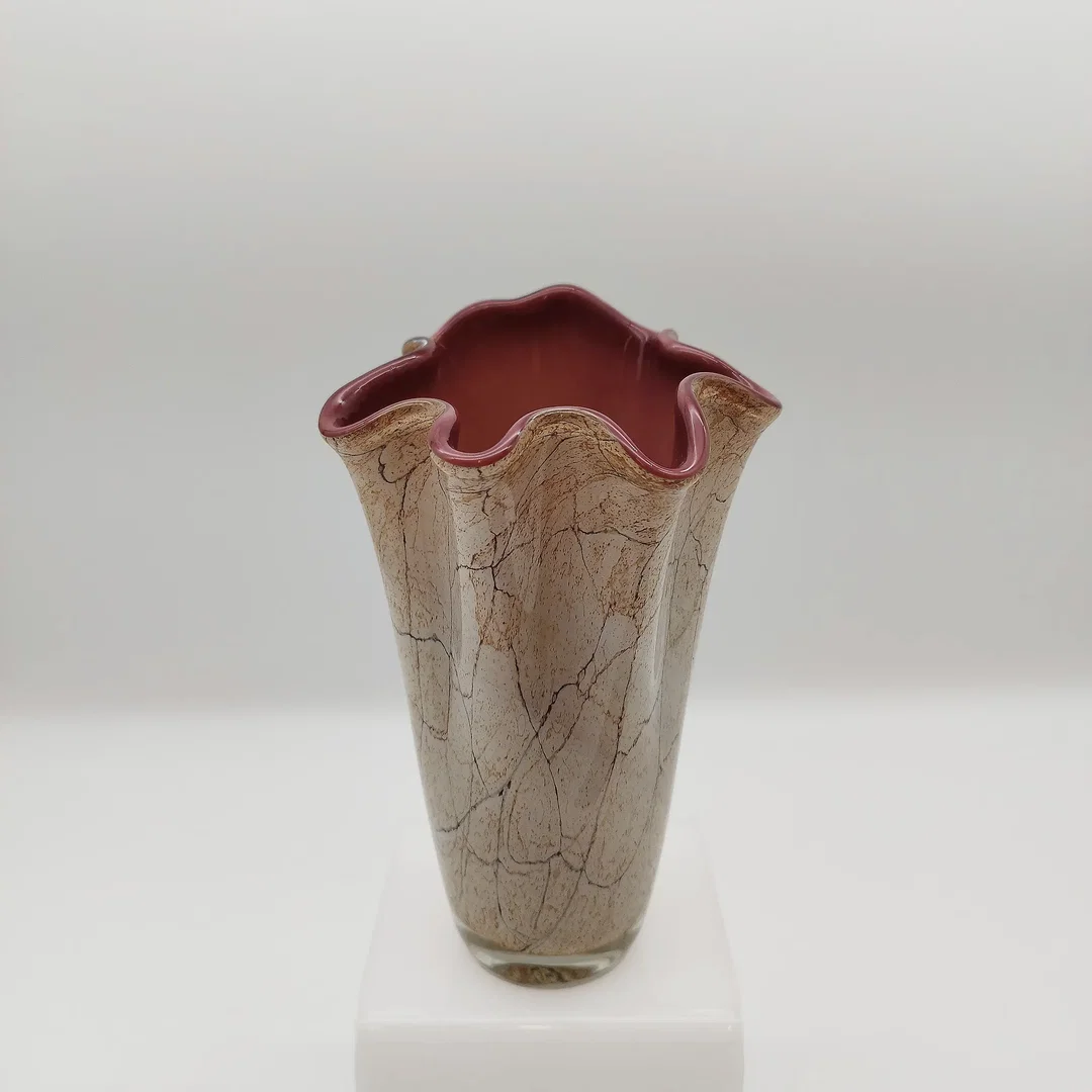 Vase, Glashütte Jozefina Krosno Mundgeblasen | Polnisches Unikat – Bild 2