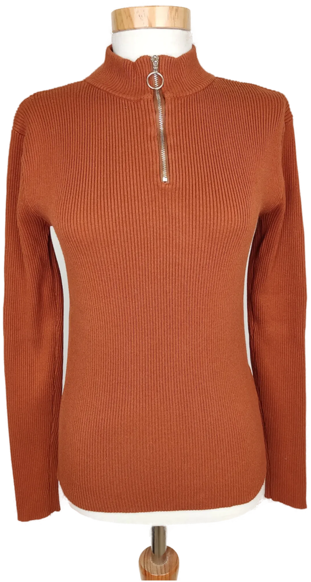 17&Co Damen Pullover mit Reißverschluss, braun - M/38 - Bild 4