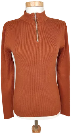 17&Co Damen Pullover mit Reißverschluss, braun - M/38 - Bild 1