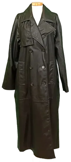 Bershka Damen Mantel schwarz Gr. L - Bild 1