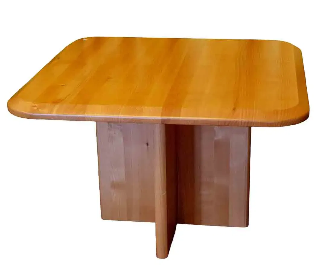 Massivholz Couchtisch, Buche, quadratisch 75x75 cm, Mittelfuß - Bild 4