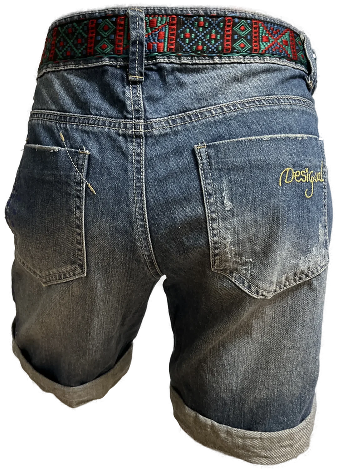 DESIGUAL Jeanshose kurz Damen Gr. 32 – Bild 2